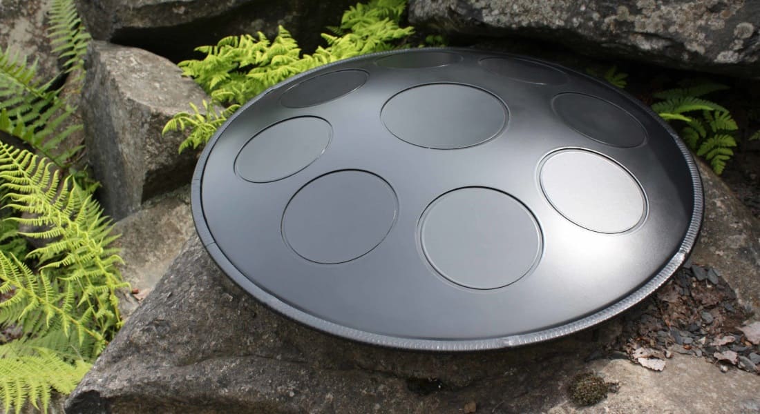A WavePan resting on a rock