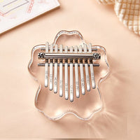 Kalimba 10 Touches Design Papillon Transparent