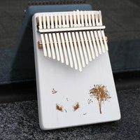 Kalimba Blanc Gravure Herbe