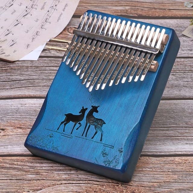 Kalimba à 17 lames cerf bleu 