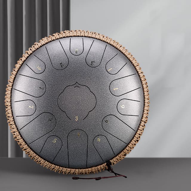 Steel tongue drum relaxation argent 