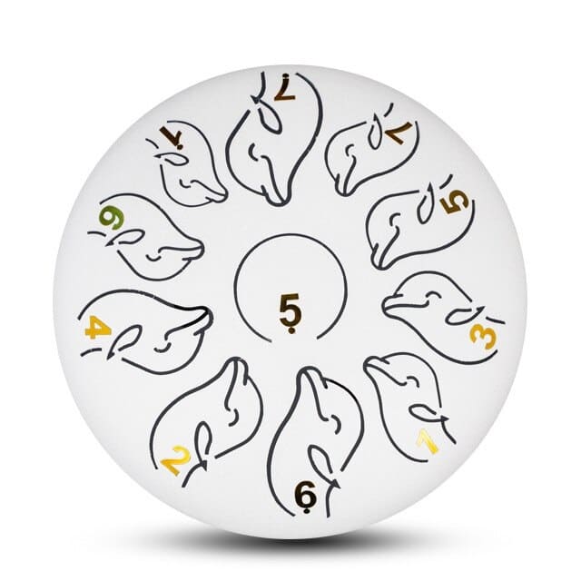 Tambour à langues en acier blanc 