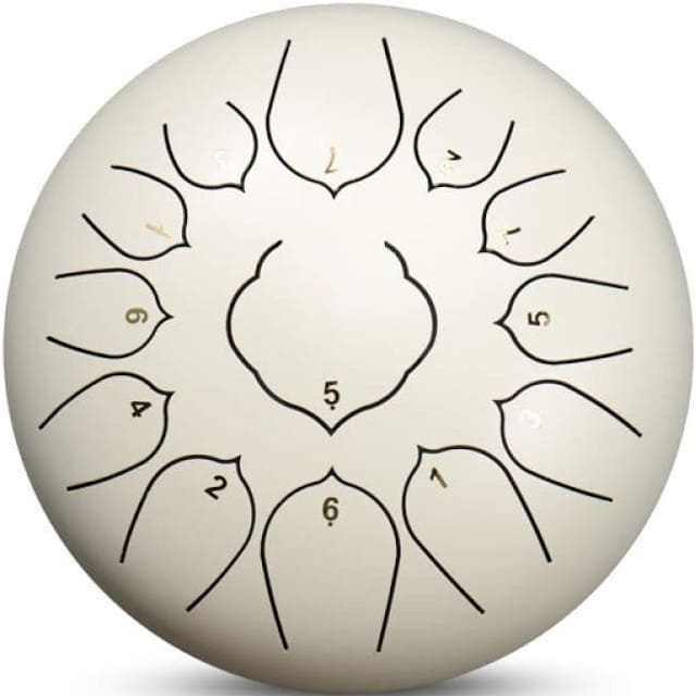 Tongue drum 30 cm blanc 