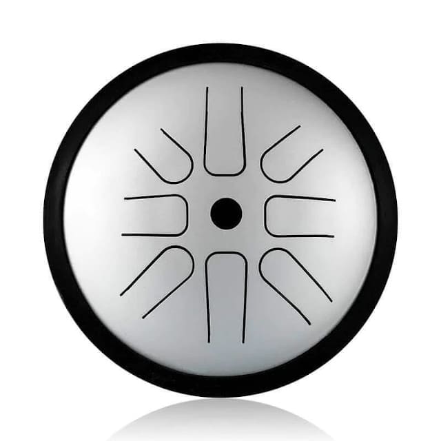Tongue drum 8 notes argent 
