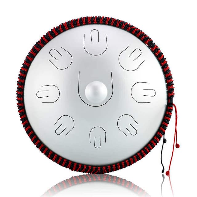 Tongue drum 9 notes argent 
